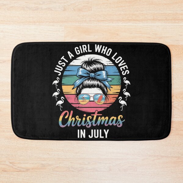 Item preview, Just A Girl Who Loves Christmas In July Messy Bun Women Girl designed and sold by ticlitule.