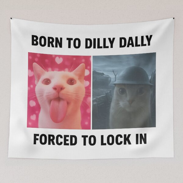 Item preview, Born To Dilly Dally Forced To Lock In T-Shirt, Popular Meme Shirt, Viral Meme Shirt, Offensive Shir designed and sold by DunciOcukino.