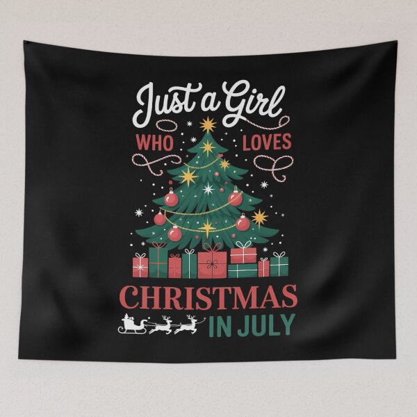 Item preview, Just A Girl Who Loves Christmas In July Xmas Summer Kids designed and sold by BiellaSar.