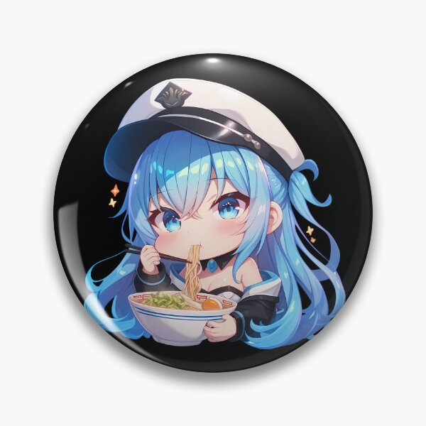Item preview, Akame Ga Kill Esdeath Eating Ramen Ice Queen Kawaii Anime designed and sold by Raslbazola.