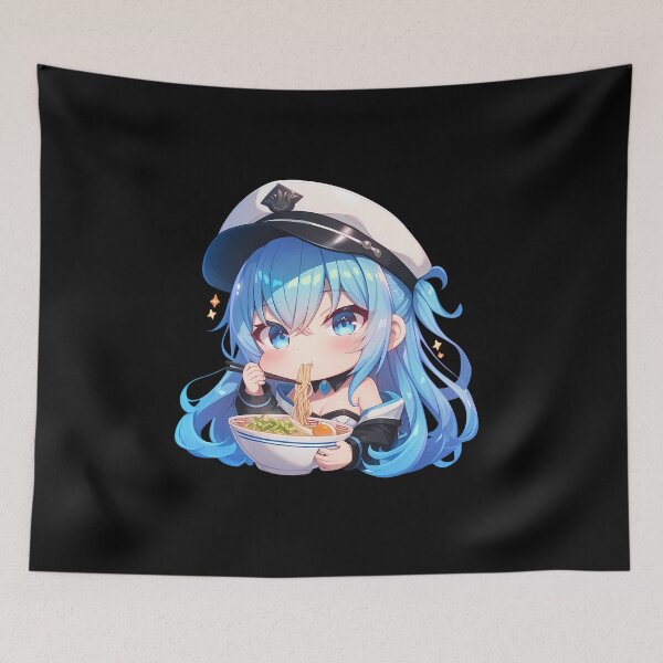 Item preview, Akame Ga Kill Esdeath Eating Ramen Ice Queen Kawaii Anime designed and sold by Raslbazola.