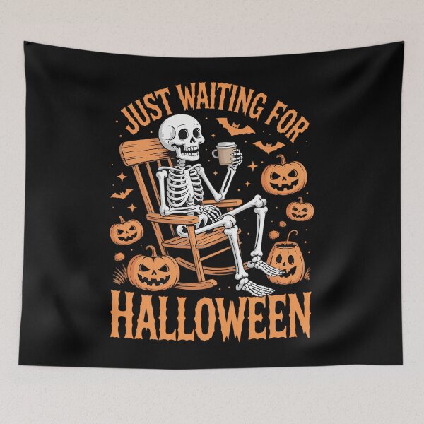 Item preview, Just Waiting For Halloween Skeleton Spooky Vibe Summer designed and sold by BiellaSar.
