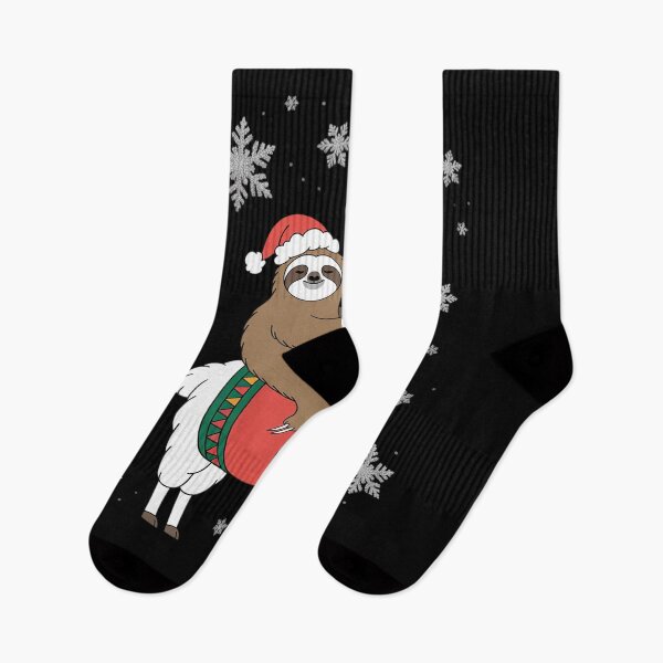 Item preview, Xmas Holiday Santa Hat Sloth Riding Llama Christmas designed and sold by RansomFlatley.