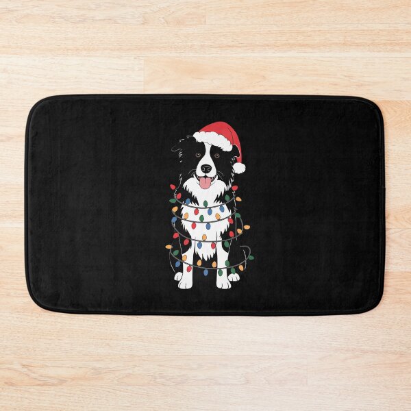 Item preview, Xmas Lighting Santa Hat Collie Christmas designed and sold by FranzFriesen.