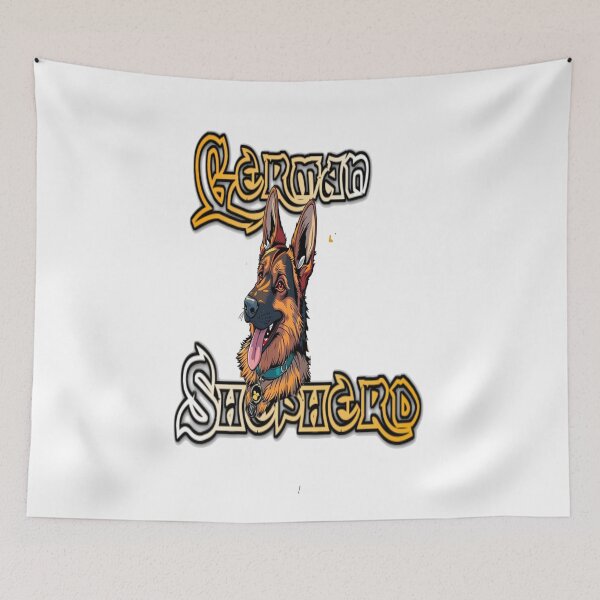 Item preview, German Shepherd dog graffiti funny  designed and sold by atomsama.