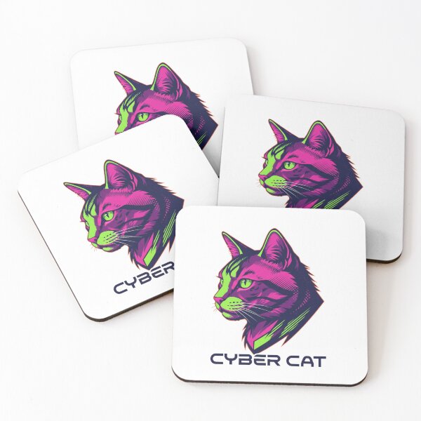 Item preview, Cyber Cat Futuristic Graphic Design designed and sold by RabeeaPrintOo.