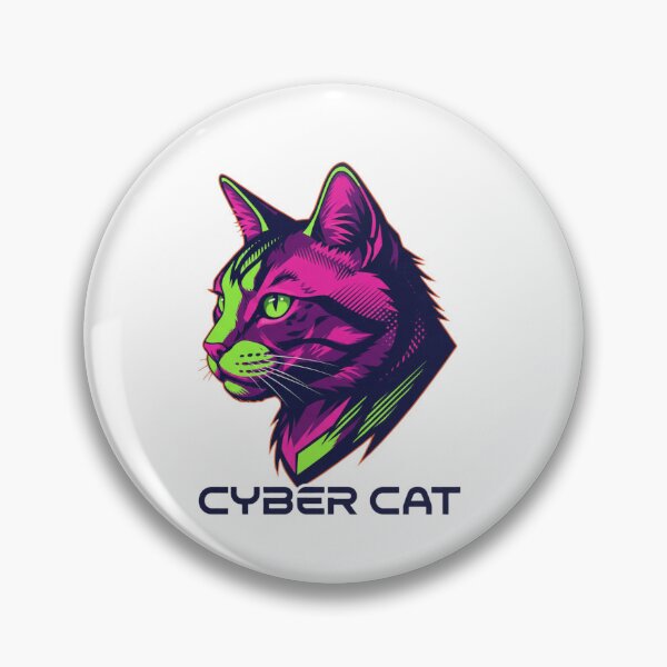 Item preview, Cyber Cat Futuristic Graphic Design designed and sold by RabeeaPrintOo.