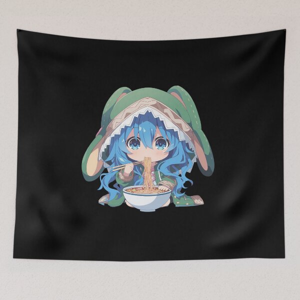 Item preview, Yoshino Himekawa Eating Ramen Date A Live Chibi Anime designed and sold by Raslbazola.