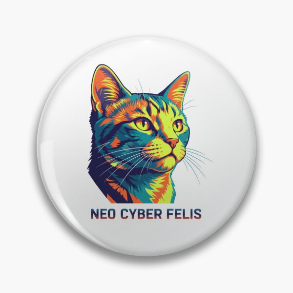 Item preview, Neo Cyber felis Cat Futuristic Graphic Design designed and sold by RabeeaPrintOo.