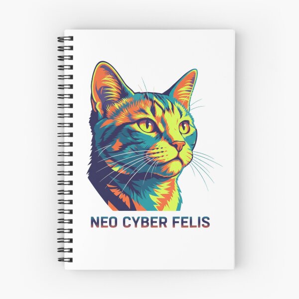 Item preview, Neo Cyber felis Cat Futuristic Graphic Design designed and sold by RabeeaPrintOo.