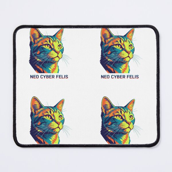 Item preview, Neo Cyber felis Cat Futuristic Graphic Design designed and sold by RabeeaPrintOo.