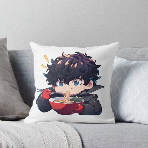 Item preview, Ren Amamiya Eating Ramen Persona 5 Chibi Game Anime designed and sold by Raslbazola.