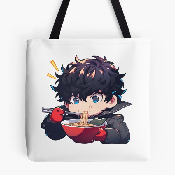 Item preview, Ren Amamiya Eating Ramen Persona 5 Chibi Game Anime designed and sold by Raslbazola.
