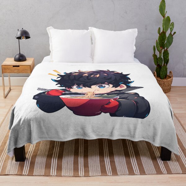 Item preview, Ren Amamiya Eating Ramen Persona 5 Chibi Game Anime designed and sold by Raslbazola.
