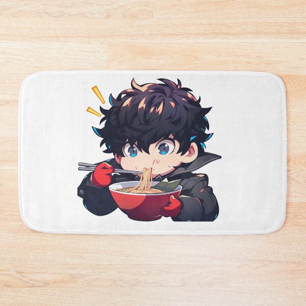 Item preview, Ren Amamiya Eating Ramen Persona 5 Chibi Game Anime designed and sold by Raslbazola.