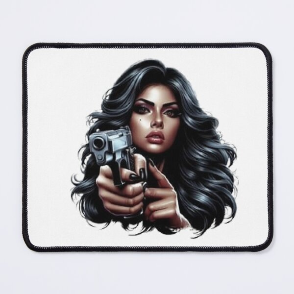 Item preview, “Fatal Beauty: an armed and dangerous woman” designed and sold by CHRIST5000.