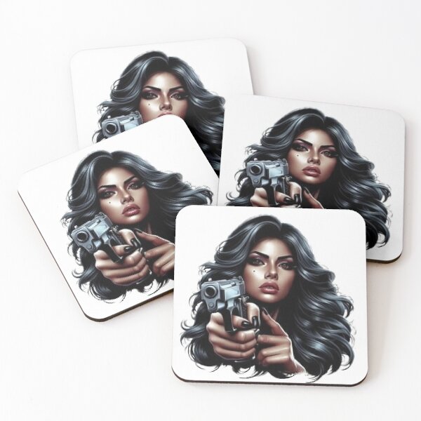 Item preview, “Fatal Beauty: an armed and dangerous woman” designed and sold by CHRIST5000.