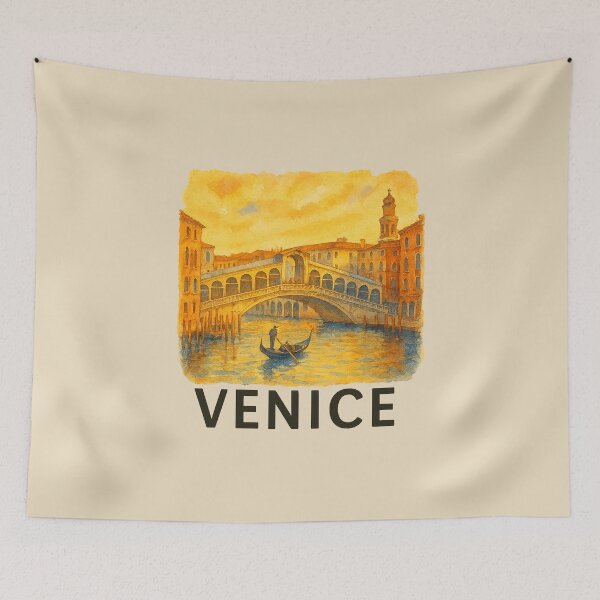 Item preview, Venice Rialto Bridge Watercolor Poster designed and sold by Bratak.
