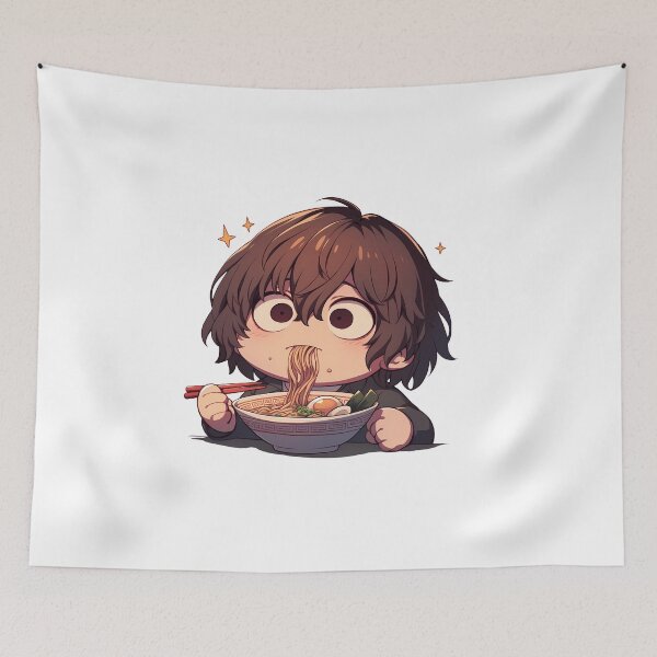 Item preview, Goro Akechi Eating Ramen Persona 5 Game Anime Kawaii designed and sold by Raslbazola.