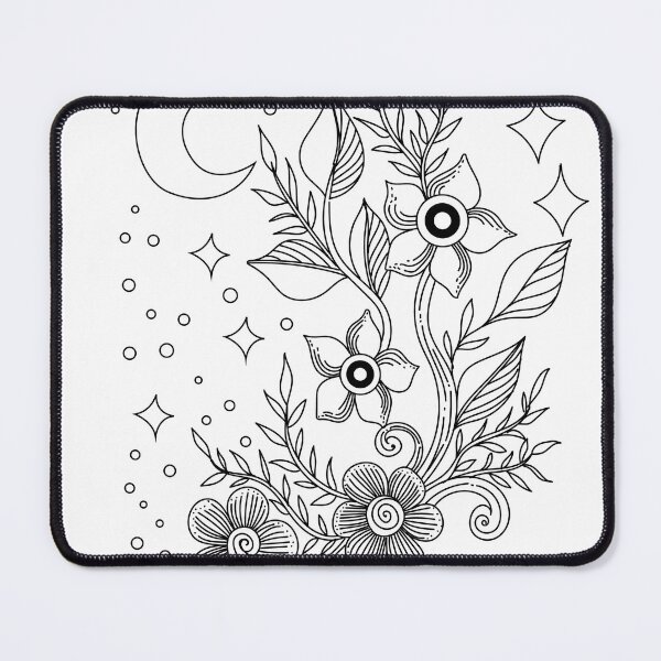 Item preview, Black Floral and Moon designed and sold by Gradasee.
