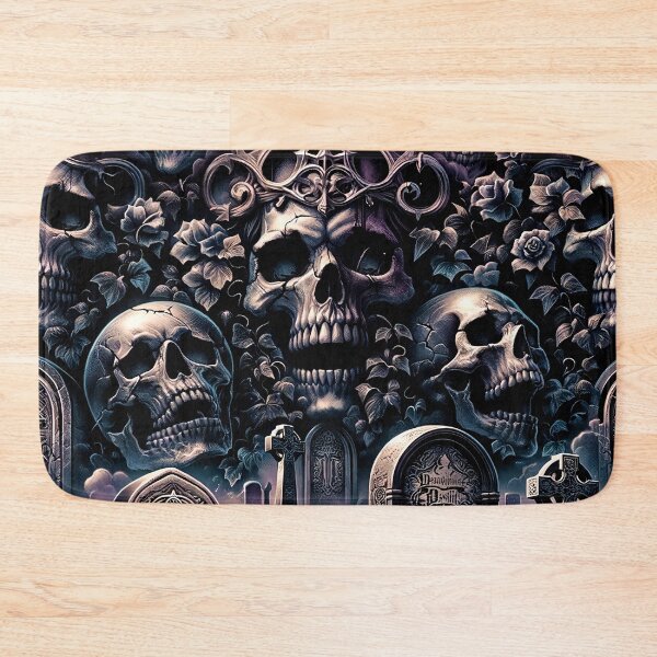 Item preview, Dark Gothic Skull Baroque Macabre Art Print designed and sold by PinUpPizzazz.