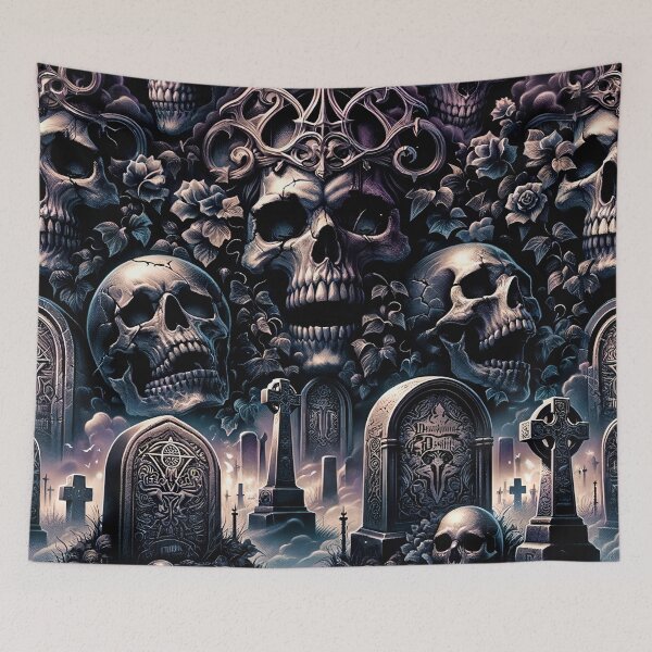 Item preview, Dark Gothic Skull Baroque Macabre Art Print designed and sold by PinUpPizzazz.