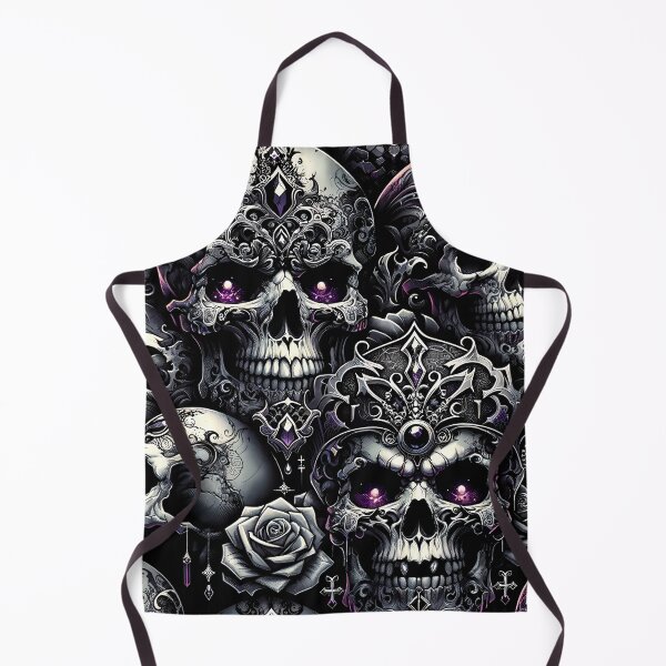 Item preview, Dark Gothic Skull Baroque Macabre Art Print designed and sold by PinUpPizzazz.