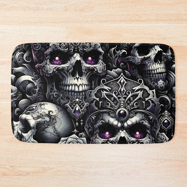 Item preview, Dark Gothic Skull Baroque Macabre Art Print designed and sold by PinUpPizzazz.
