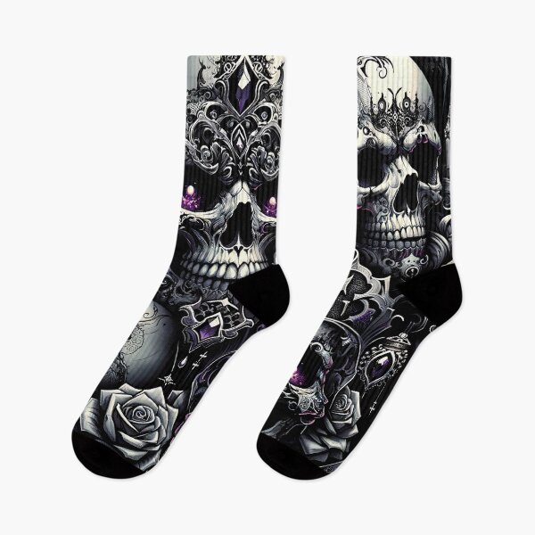 Item preview, Dark Gothic Skull Baroque Macabre Art Print designed and sold by PinUpPizzazz.