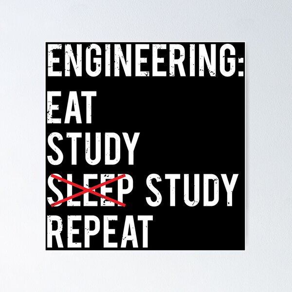 Item preview, Engineering Eat Study Sleep Funny Engineer T-shirt designed and sold by zcecmza.