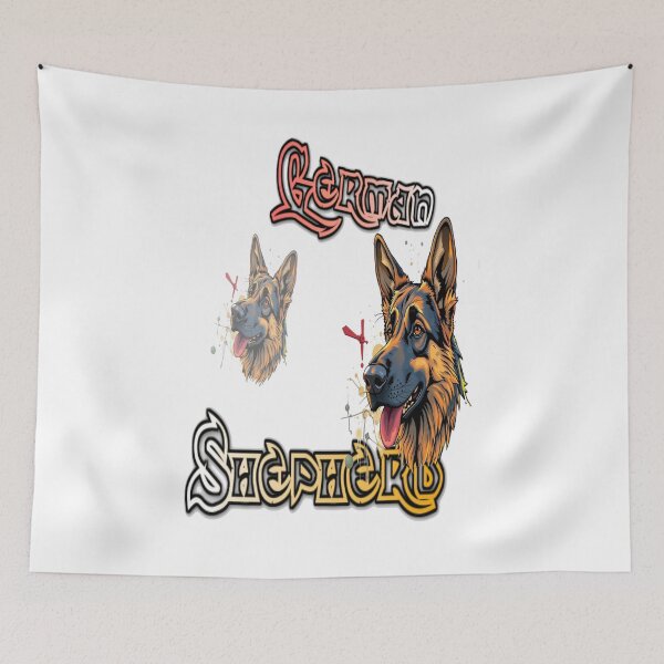 Item preview, German Shepherd dog graffiti funny dogs designed and sold by atomsama.