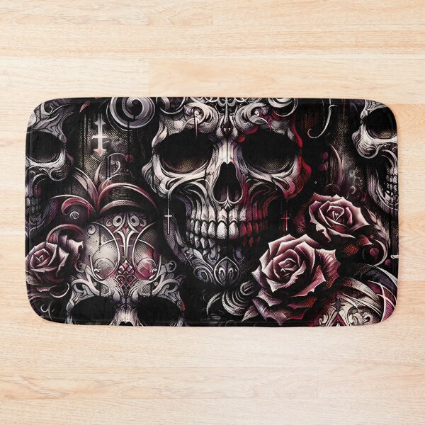 Item preview, Dark Gothic Skull Baroque Macabre Art Print designed and sold by PinUpPizzazz.