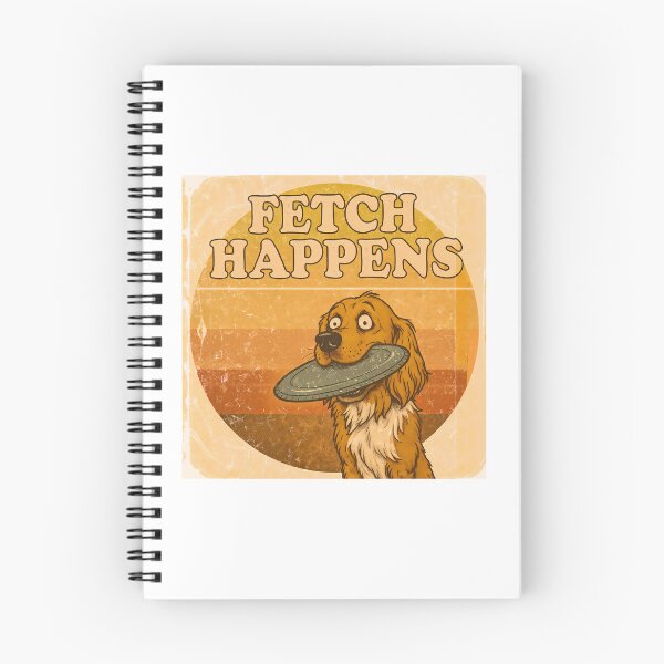 Item preview, Fetch Happens Witty vintage dog pun with faded colors and humor vibe. designed and sold by Tong4130.