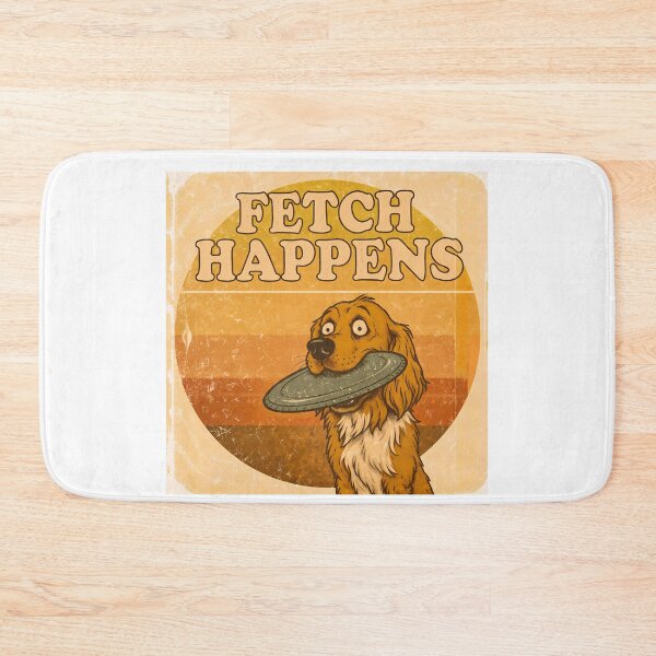 Item preview, Fetch Happens Witty vintage dog pun with faded colors and humor vibe. designed and sold by Tong4130.
