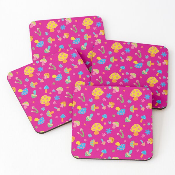 Item preview, Groovy MushroomPrint on Hot Pink designed and sold by FionaStokes.
