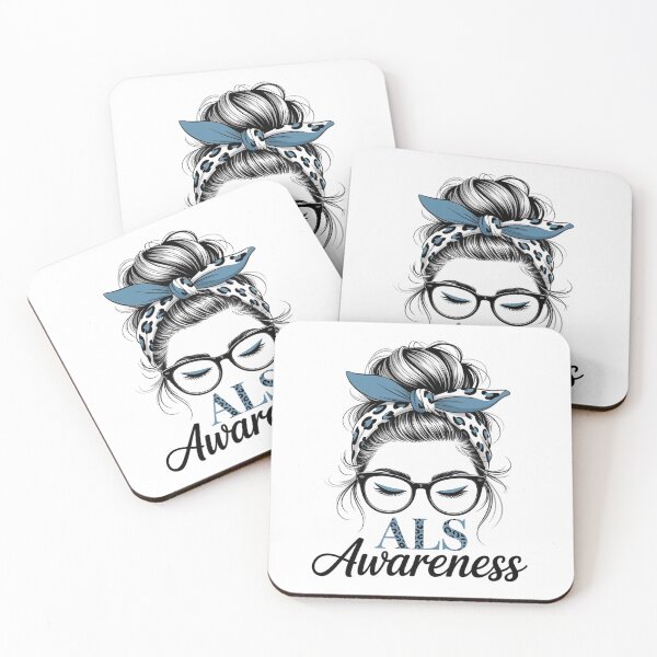 Item preview, Leopard Messy Bun ALS Awareness Support designed and sold by AmparoBoyle.