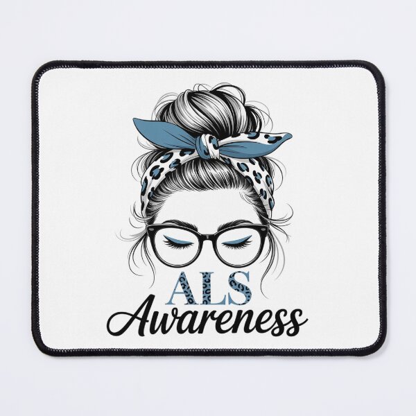 Item preview, Leopard Messy Bun ALS Awareness Support designed and sold by AmparoBoyle.