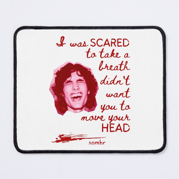 Item preview, Sombr Singer Lyric Art Poster | “I Was Scared To Take A Breath” Emotional Red Quote designed and sold by James Bradly.