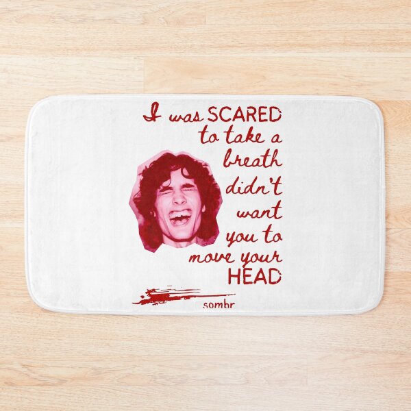 Item preview, Sombr Singer Lyric Art Poster | “I Was Scared To Take A Breath” Emotional Red Quote designed and sold by James  Bradly.