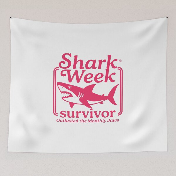 Item preview, Shark Week Survivor - Funny Period designed and sold by ArbitraryTees.