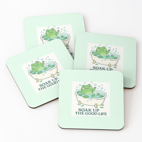 Item preview, Soak Up the Good Life — Bubble Bath Frog designed and sold by Novel Works Studio.