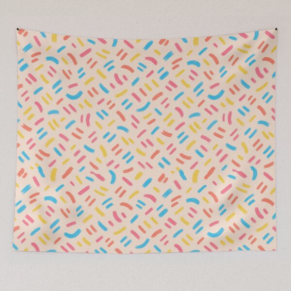 Item preview, Colorful brushstroke seamless pattern on pastel background designed and sold by champkppwc.