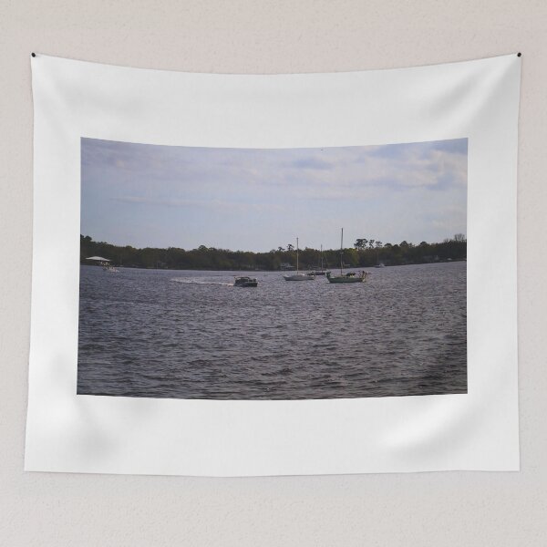 Item preview, Boats on the tranquil river designed and sold by Phakade's Photos.