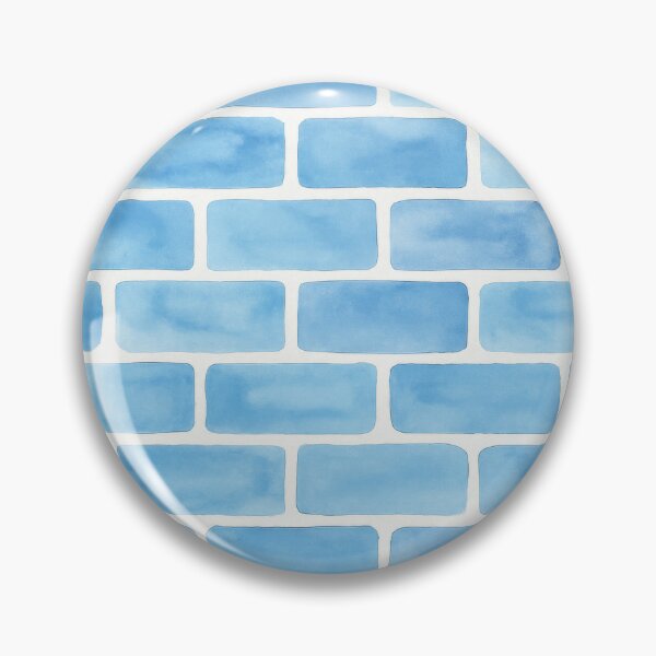 Item preview, Seamless watercolor blue brick wall pattern designed and sold by champkppwc.