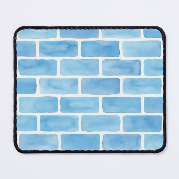 Item preview, Seamless watercolor blue brick wall pattern designed and sold by champkppwc.