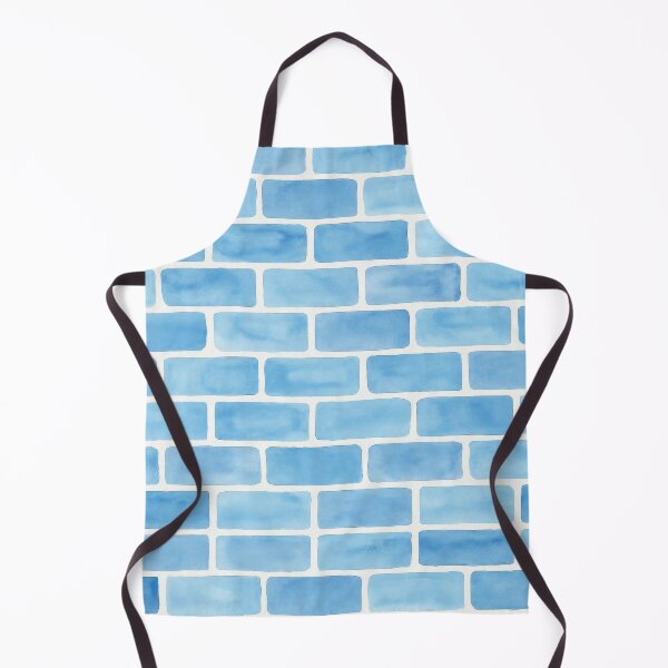 Item preview, Seamless watercolor blue brick wall pattern designed and sold by champkppwc.