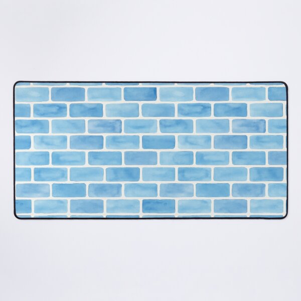 Item preview, Seamless watercolor blue brick wall pattern designed and sold by champkppwc.