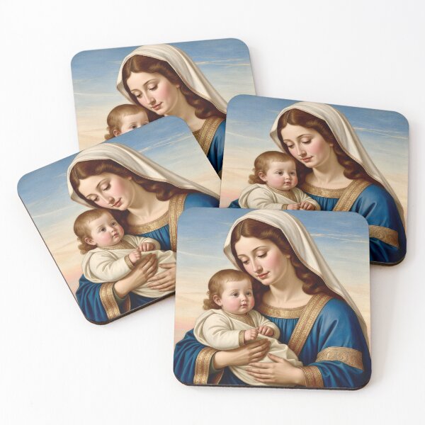 Item preview, Virgin Mary and Christ Child with Baby Jesus designed and sold by Vicky Brago-Mitchell®.