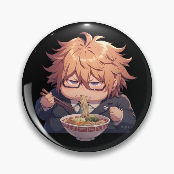 Item preview, Byakuya Togami Eating Ramen Danganronpa Anime Kawaii designed and sold by Raslbazola.