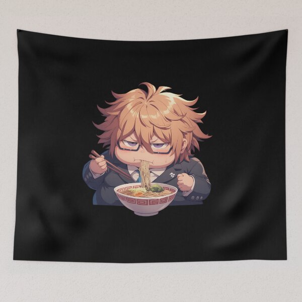 Item preview, Byakuya Togami Eating Ramen Danganronpa Anime Kawaii designed and sold by Raslbazola.
